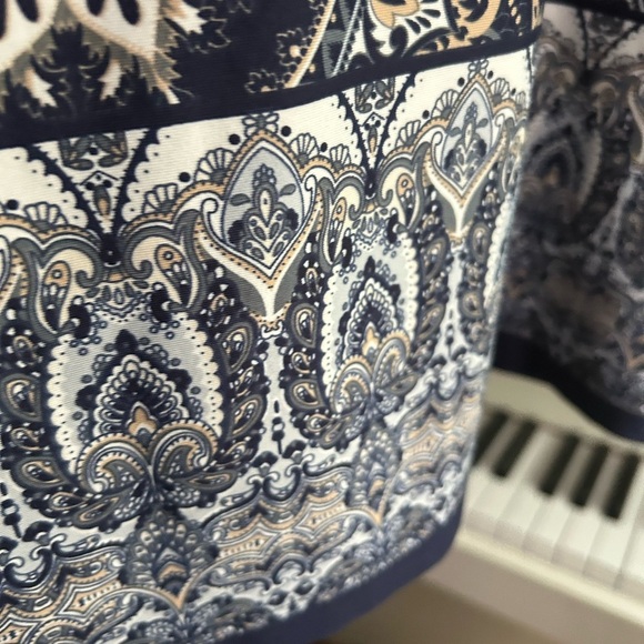 Marie Claire Y2K Navy and White Patterned Mini Dress Large - Picture 10 of 16